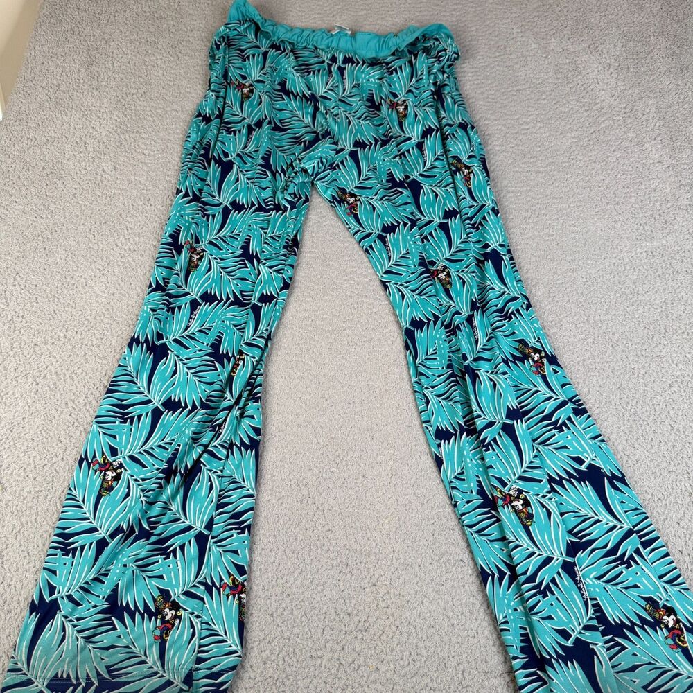 MINNIE MOUSE Lounge Pants Womens‎ Large Blue Disney Sleep PJ's Tropical - Picture 13 of 14